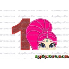 Shimmer and Shine Applique 02 Embroidery Design Birthday Number 1