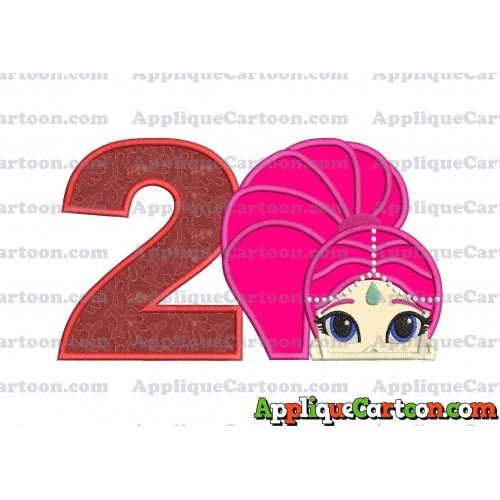 Shimmer and Shine Applique 02 Embroidery Design Birthday Number 2