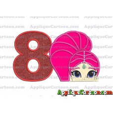 Shimmer and Shine Applique 02 Embroidery Design Birthday Number 8