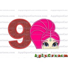 Shimmer and Shine Applique 02 Embroidery Design Birthday Number 9