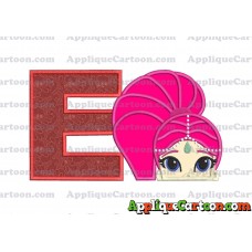 Shimmer and Shine Applique 02 Embroidery Design With Alphabet E