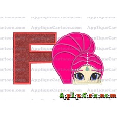 Shimmer and Shine Applique 02 Embroidery Design With Alphabet F