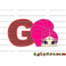 Shimmer and Shine Applique 02 Embroidery Design With Alphabet G