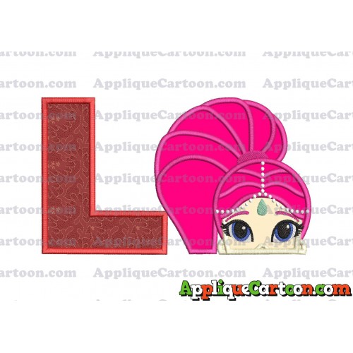 Shimmer and Shine Applique 02 Embroidery Design With Alphabet L