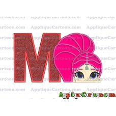 Shimmer and Shine Applique 02 Embroidery Design With Alphabet M