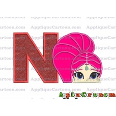Shimmer and Shine Applique 02 Embroidery Design With Alphabet N