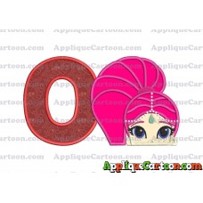 Shimmer and Shine Applique 02 Embroidery Design With Alphabet O