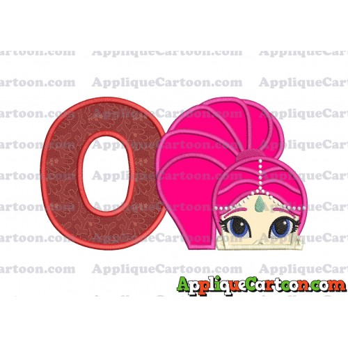 Shimmer and Shine Applique 02 Embroidery Design With Alphabet O