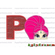 Shimmer and Shine Applique 02 Embroidery Design With Alphabet P