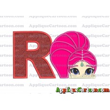 Shimmer and Shine Applique 02 Embroidery Design With Alphabet R