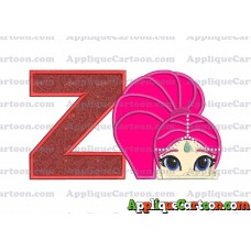 Shimmer and Shine Applique 02 Embroidery Design With Alphabet Z