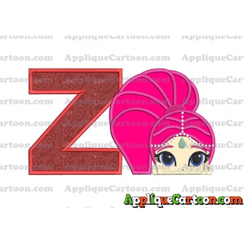 Shimmer and Shine Applique 02 Embroidery Design With Alphabet Z
