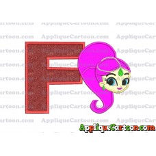 Shimmer and Shine Applique 03 Embroidery Design With Alphabet F