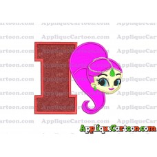 Shimmer and Shine Applique 03 Embroidery Design With Alphabet I