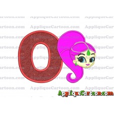 Shimmer and Shine Applique 03 Embroidery Design With Alphabet O