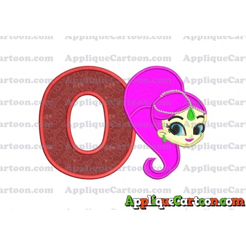 Shimmer and Shine Applique 03 Embroidery Design With Alphabet O