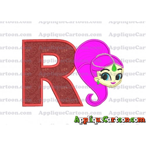 Shimmer and Shine Applique 03 Embroidery Design With Alphabet R