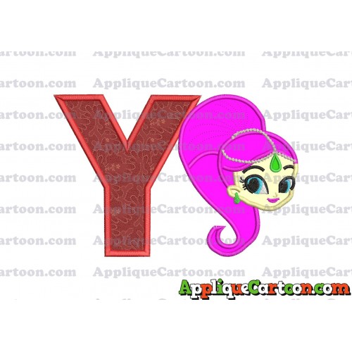 Shimmer and Shine Applique 03 Embroidery Design With Alphabet Y