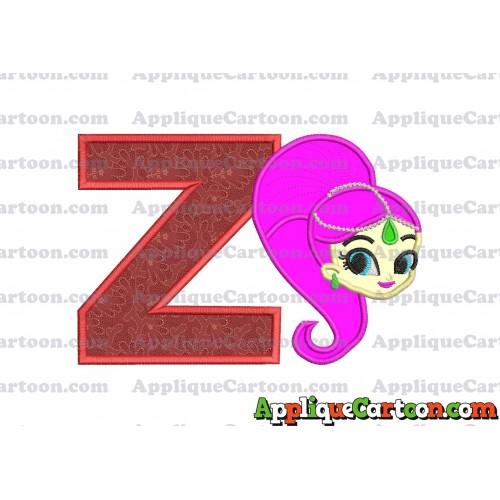 Shimmer and Shine Applique 03 Embroidery Design With Alphabet Z