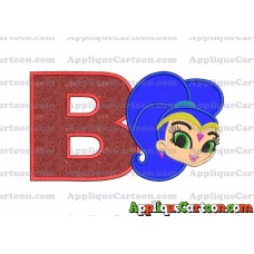 Shimmer and Shine Applique 04 Embroidery Design With Alphabet B