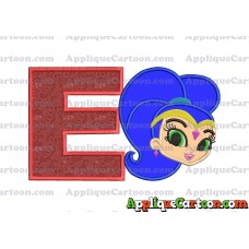Shimmer and Shine Applique 04 Embroidery Design With Alphabet E