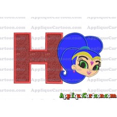 Shimmer and Shine Applique 04 Embroidery Design With Alphabet H
