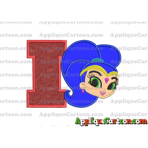 Shimmer and Shine Applique 04 Embroidery Design With Alphabet I