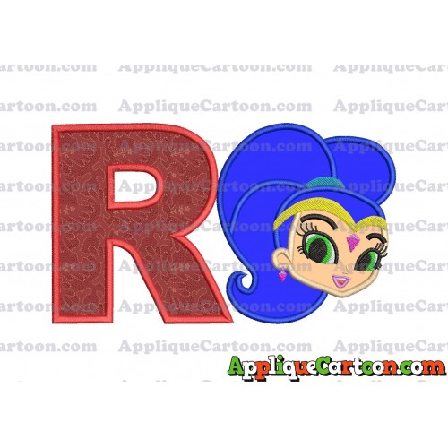 Shimmer and Shine Applique 04 Embroidery Design With Alphabet R