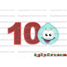 Sky Jelly Applique Embroidery Design Birthday Number 10