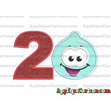 Sky Jelly Applique Embroidery Design Birthday Number 2