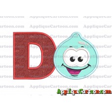 Sky Jelly Applique Embroidery Design With Alphabet D