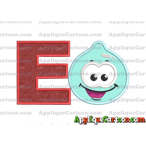 Sky Jelly Applique Embroidery Design With Alphabet E