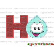 Sky Jelly Applique Embroidery Design With Alphabet H