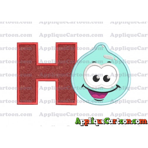 Sky Jelly Applique Embroidery Design With Alphabet H