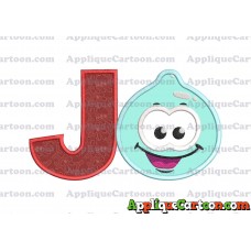 Sky Jelly Applique Embroidery Design With Alphabet J