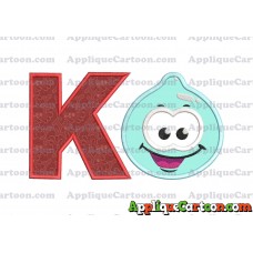Sky Jelly Applique Embroidery Design With Alphabet K