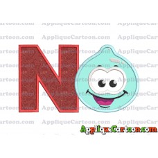 Sky Jelly Applique Embroidery Design With Alphabet N