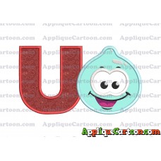 Sky Jelly Applique Embroidery Design With Alphabet U