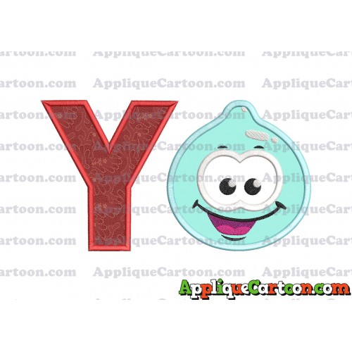 Sky Jelly Applique Embroidery Design With Alphabet Y