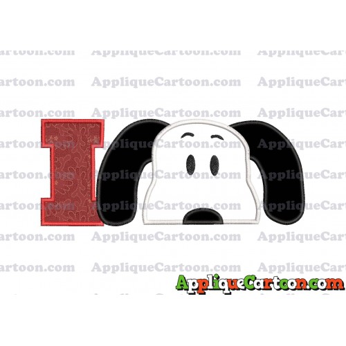 Snoopy Applique Embroidery Design With Alphabet I