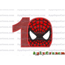 Spider Man Applique Embroidery Design Birthday Number 1