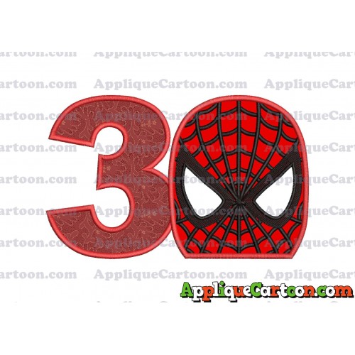 Spider Man Applique Embroidery Design Birthday Number 3