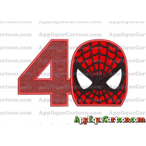 Spider Man Applique Embroidery Design Birthday Number 4