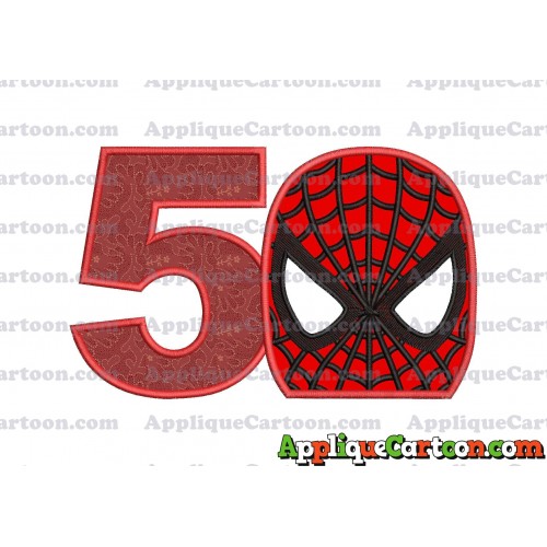 Spider Man Applique Embroidery Design Birthday Number 5