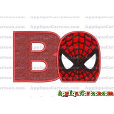 Spider Man Applique Embroidery Design With Alphabet B