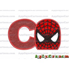 Spider Man Applique Embroidery Design With Alphabet C