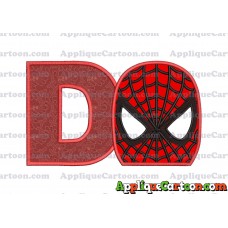 Spider Man Applique Embroidery Design With Alphabet D