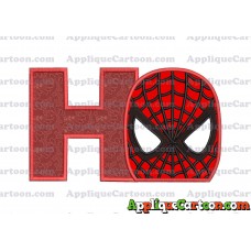 Spider Man Applique Embroidery Design With Alphabet H