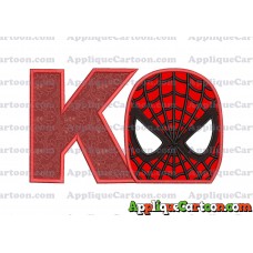 Spider Man Applique Embroidery Design With Alphabet K