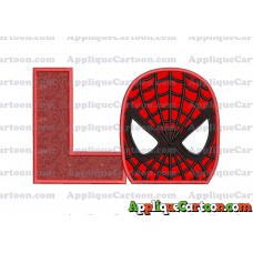 Spider Man Applique Embroidery Design With Alphabet L